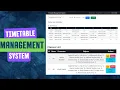PHP Timetable Management System MySQL Bootstrap Complete Demo Download Source Code