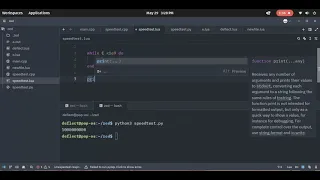 Python Lua and C speed comparison test Zed