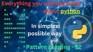Pattern printing 12 mirror image pattern printing in python python full course complete python