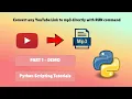 Convert any Youtube link to mp3 directly with RUN command Demo Python Scripting