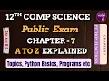 12th Computer Science Python - Chapter 7 Python Functions A to Z Programs Compulsory