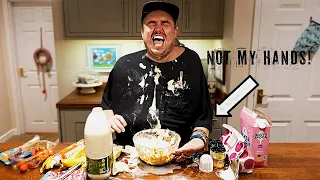 daz and will take on the hands free cooking challenge