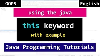 Java this Keyword with Example Object Oriented Tutorial for Beginners