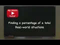 ALEKS Finding a percentage of a total amount Real-world situations