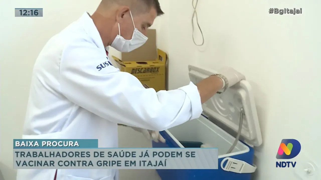 Trabalhadores de saúde já podem se vacinar contra gripe em Itajaí