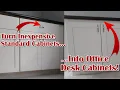 Turn Inexpensive Kitchen Cabinets Into Office Desk Cabinets