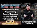 Operators in Java Programming Types of Operators in Java Explained with Examples