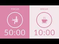 Lagu 50/10 Pomodoro Timer with Pink Noise 🎧 4-Hour Study with Me for Deep Focus \u0026 ADHD ✨