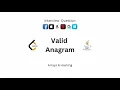 LeetCode 242 Java Solution Valid Anagram Explained Fast Easy Best Approach