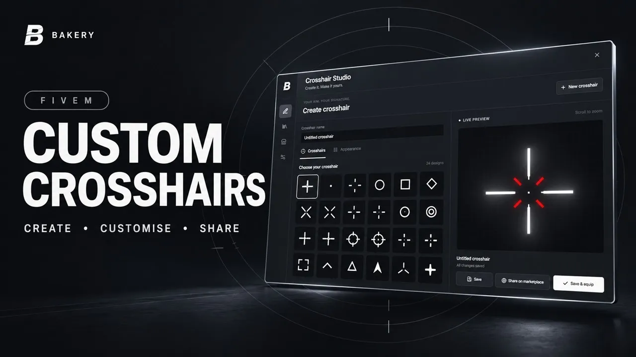 [QBCore | QBX | Standalone] Crosshair Creator