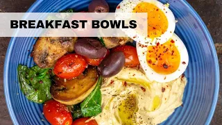 Easy Mediterranean breakfast bowls with Hummus and Eggs