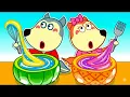 Watermelon Cake Contest - 🍉 - Colorful Rainbow Cake 🌈 - Wolfoo Cartoon for Kids