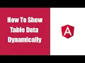How To Add Data Dynamically In A Table In Angular Angular Angular Tutorial Angular Course