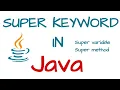 Super in java Super keyword in Java tutorial