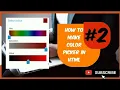 How to make color picker with the help of coding in html