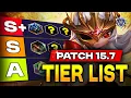 PATCH 15 7 TIER LIST for Teamfight Tactics Best Comps Full Meta Rundown