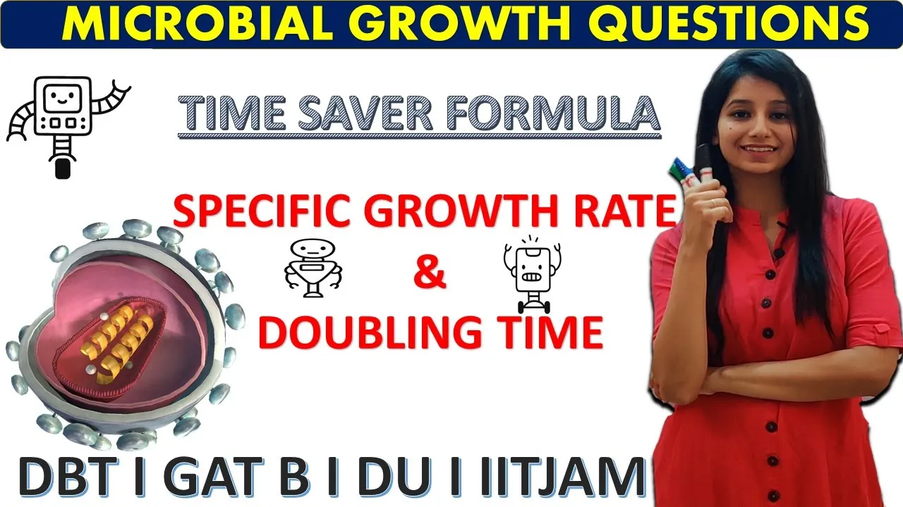 Time Saver Formula|Specific Growth Rate & Doubling TimeIMicrobial Kinetics|DBT|GAT B|DU|IITJAM|GATE