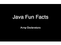 LD Java - Fun Facts