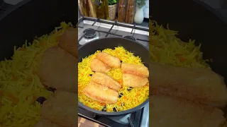                فيليه السمك والرز الاصفر                                سمك  رز بسمتي دندنها