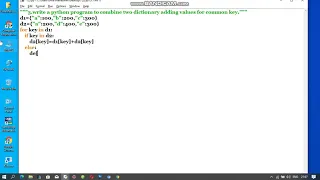 python program to combine two dictionary adding values for common key