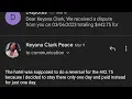 April 24 2023 Motel 6 P2 Calling SMI One to get the status of the dispute but they cover crimes