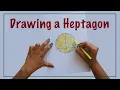 How to draw a Heptagon Seven Sided Polygon