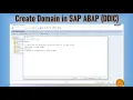 2 Create Domain in SAP ABAP Data Dictionary DDIC TCode - SE11