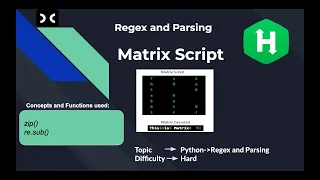 Matrix Script HackerRank Regex Python