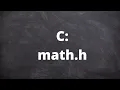 c library math h functions