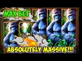 MASSIVE TOP SYMBOL WIN on Queen Of The Wild Slot Machine WMS Classic Live Play - HUGE
