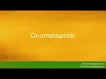 Pronunciation of the word s Onomatopoeic