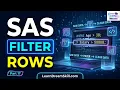SAS Tutorial for Beginners - Part 17 How to Filter Rows in SAS
