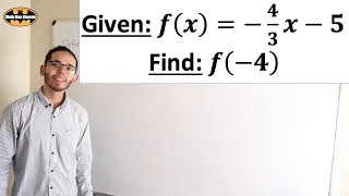 Evaluating Functions with Fractions Example 2
