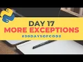 More Exceptions 30 Days of Code in Python Day 17