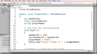 Fireball 13 - Vector3 and String Variables Unity and C Tutorial