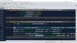 JTable product Java Swing part5