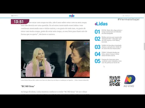 Luísa Sonza conversa com o ND+