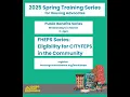 FHEPS series Eligibility for CityFHEPS in the Community