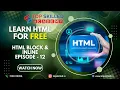 HTML Full Course for Beginners in Tamil - Block and Inline Part