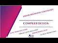 Error Recovering Strategies in Parser Syntax Analyzer Lecture 9 Compiler Design