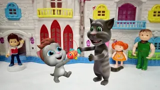 الاعتناء بابن القط المتكلم تومl talking tom يوميات ليلى 