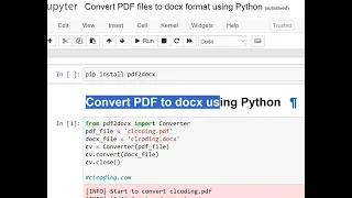 Day 162 Convert PDF to docx using Python
