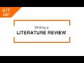 Graduate School Workshop Literature Review Writing
