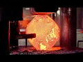 Lagu Process of Making Large Gear Ball Bearings Using Modern Hot Forging. Amazing Metal Bearing Factory