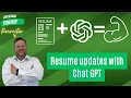 Job Search Strategy Update your resume with Chat GPT to customize for your job application