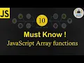 JavaScript array functions you must Know Learn Javascript