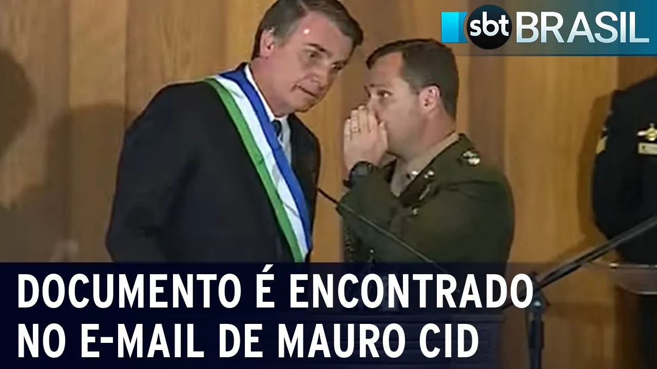Documento é encontrado no e-mail de Mauro Cid | SBT Brasil (22/09/23)