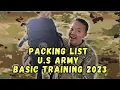 Basic Training PACKING LIST for U S Army 2023 3 Min Thursday