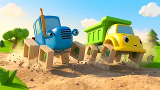 Синий трактор 🚜 Квадратные колеса 🚚 Развивающие мультфильмы про машинки для детей