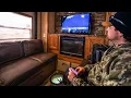 The MOST luxurious ice fishing shack 29 Feet Long
